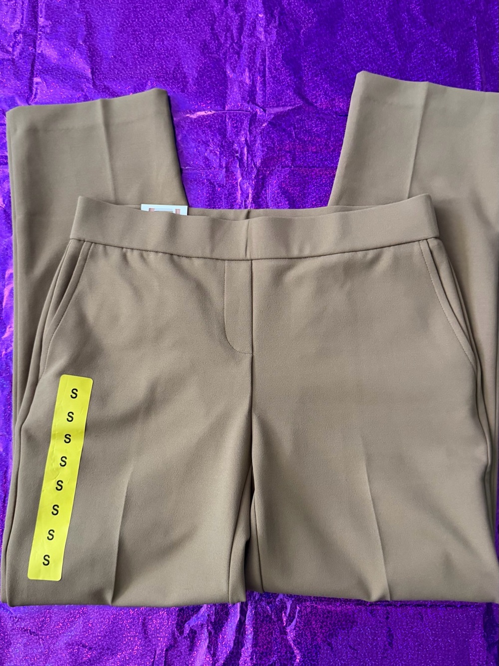 Hilary Radley Taupe Pull-On Dress Trousers